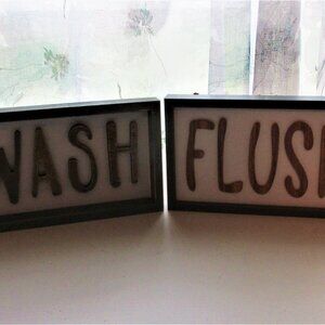 Bathroom Wall Plaques from Hobby Lobby